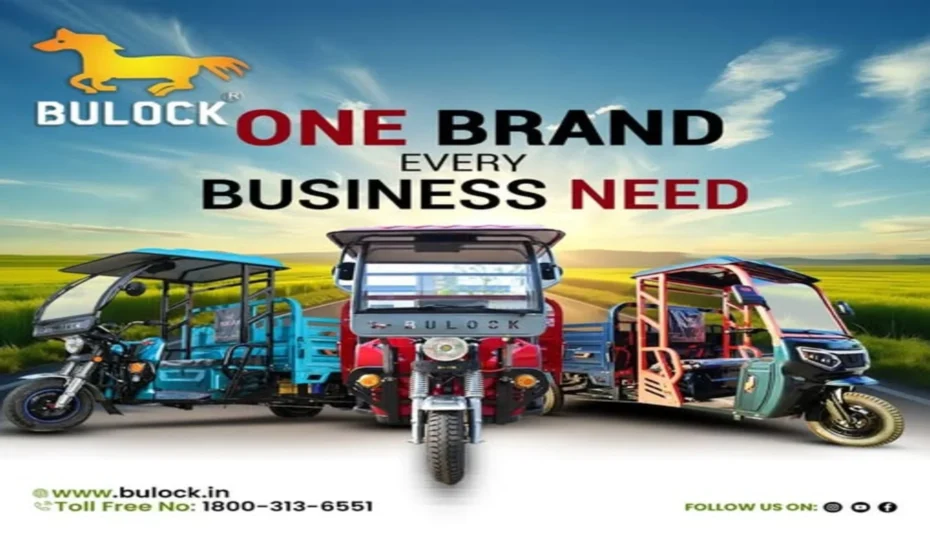Bulock electric rickshaw range featuring passenger and cargo models designed for profitable, eco-friendly, and reliable business transportation solutions.