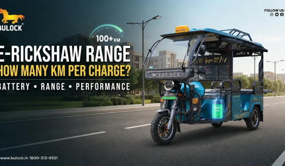 E-rickshaw range and kilometres per charge in India